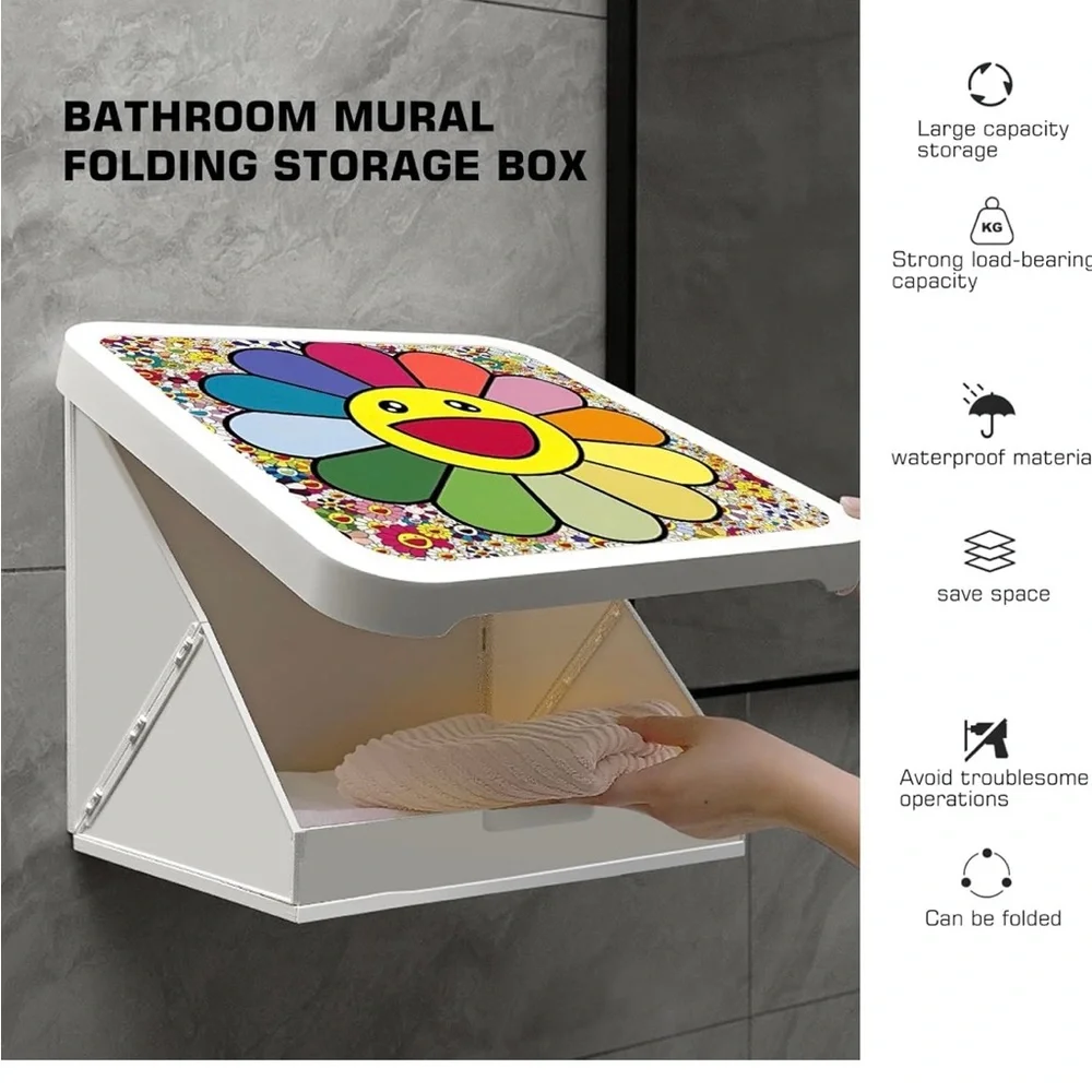 NIB Foldable Bathroom Organizer Storage Box