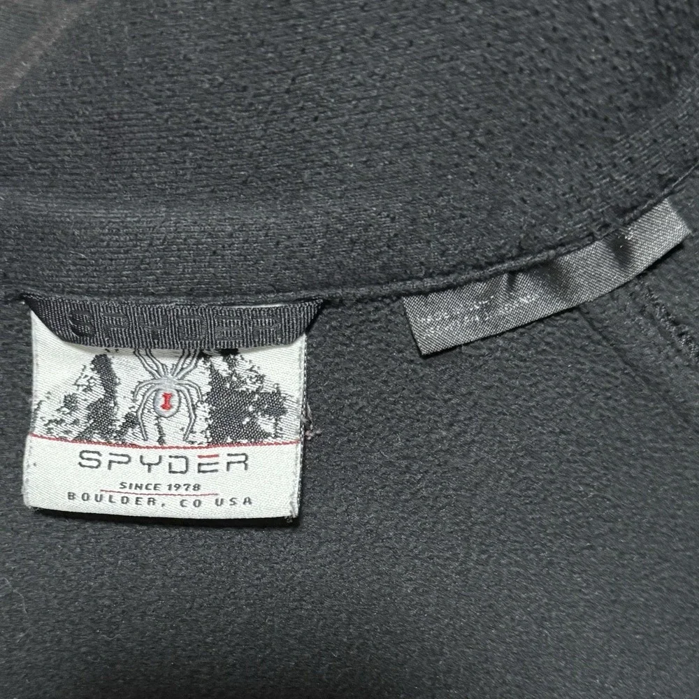 SPYDER Mens Black Quarter Zip Pullover High Neck Sweater‎ Activewear Size Medium