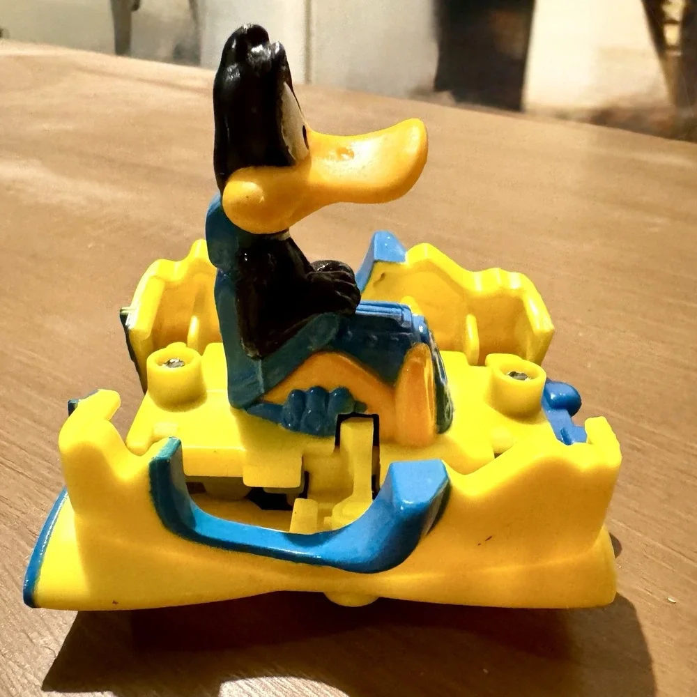 Vtg McDonald's Happy‎ Meal Toy Looney Tunes Quack Up Daffy Duck Splitting Car
