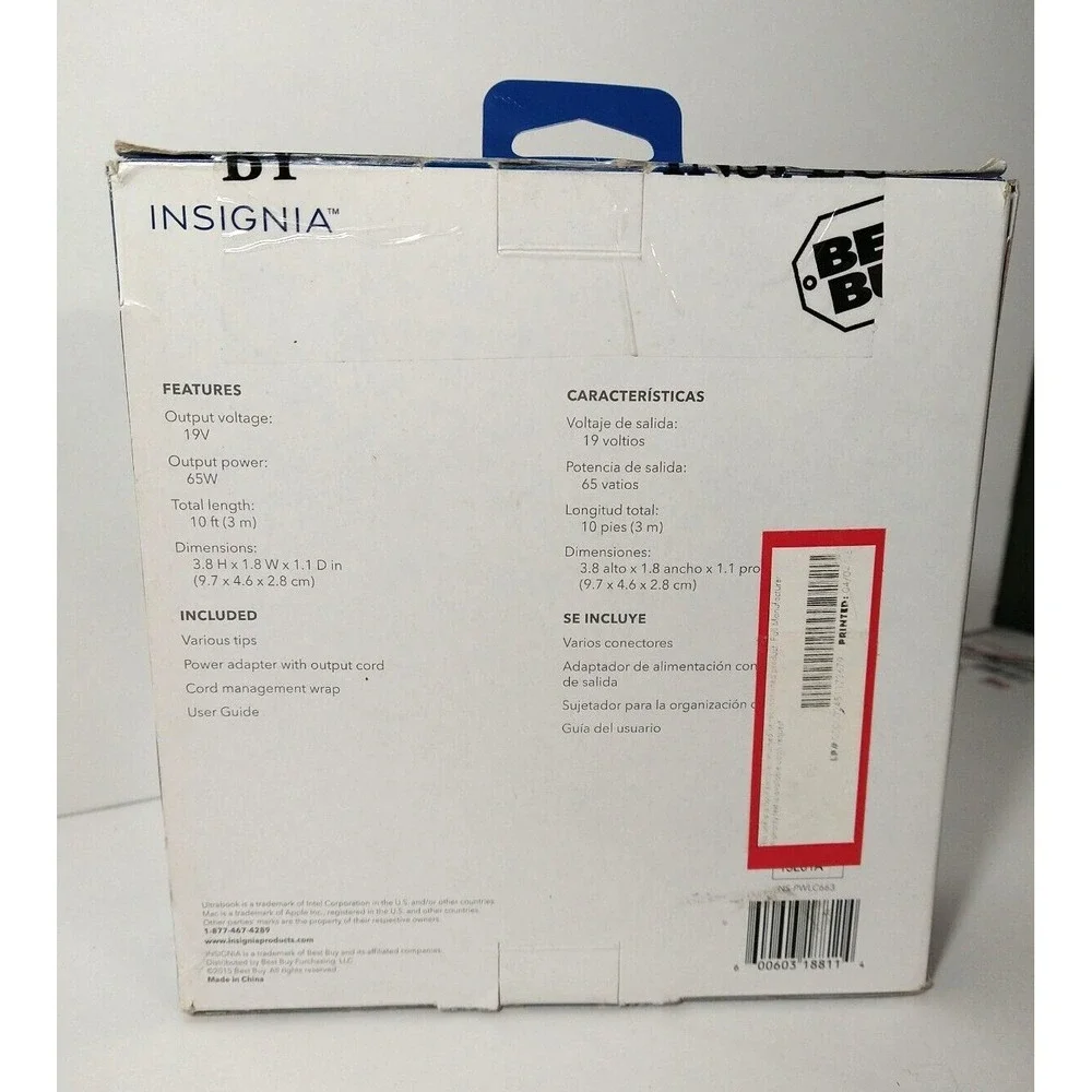 Insignia ultrabook charger