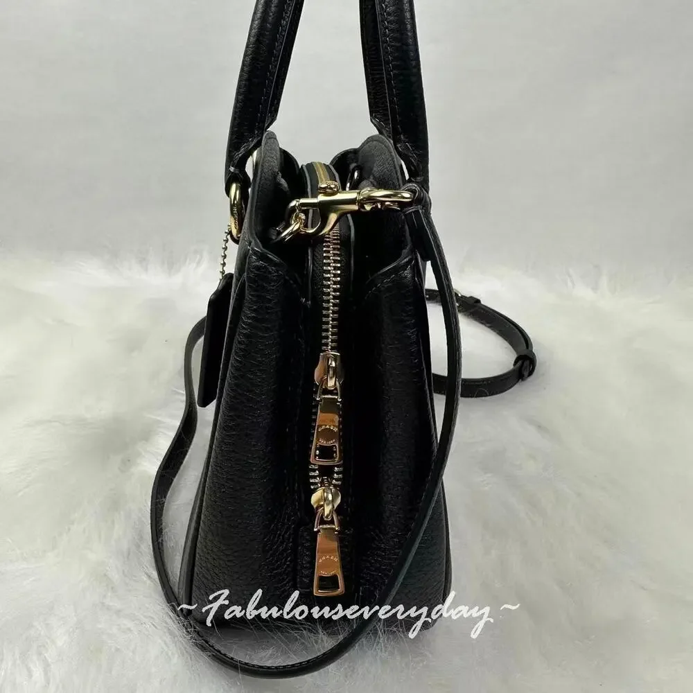 Coach Savannah Small Carryall Bag In Leather/Gold/Black CAL54 NWT