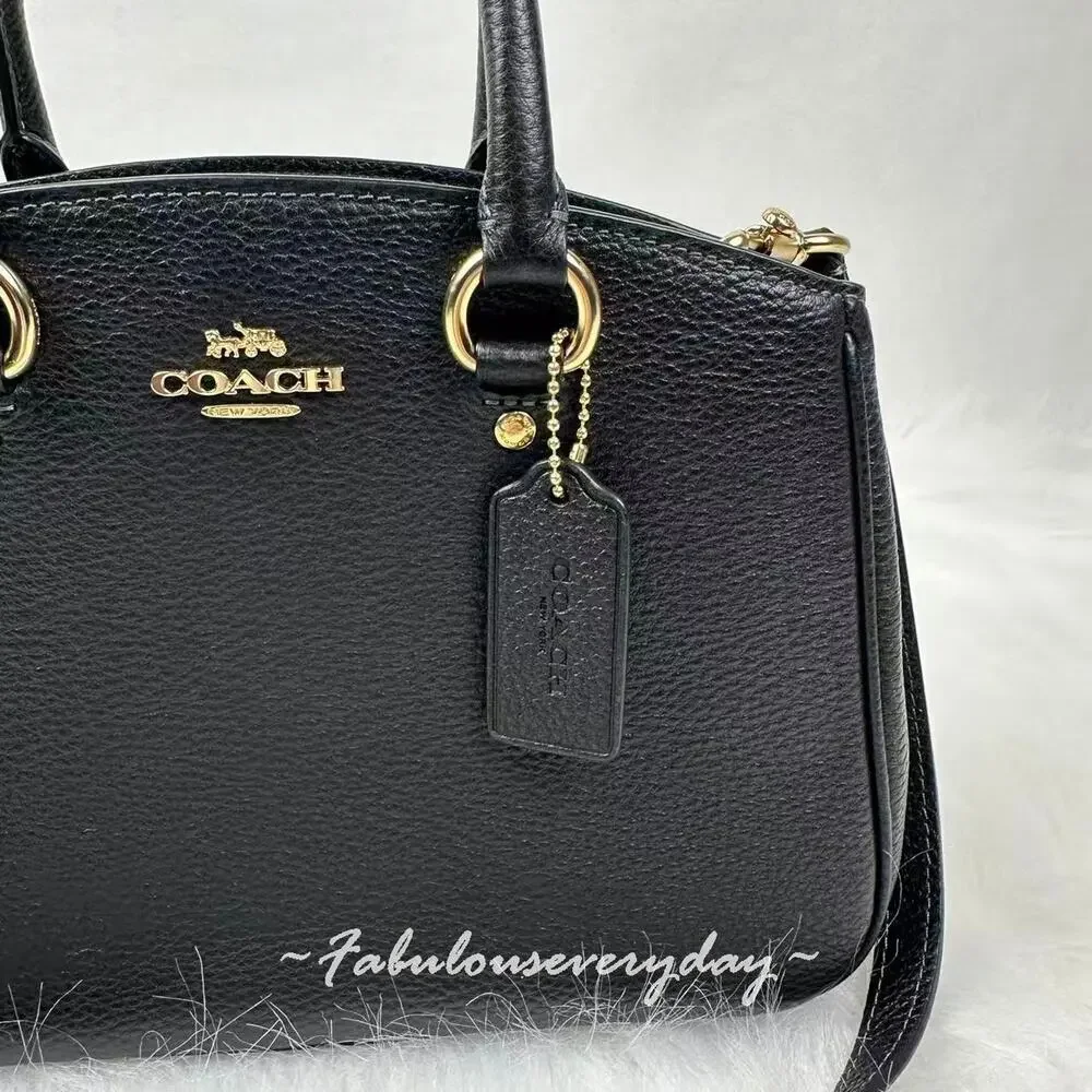 Coach Savannah Small Carryall Bag In Leather/Gold/Black CAL54 NWT