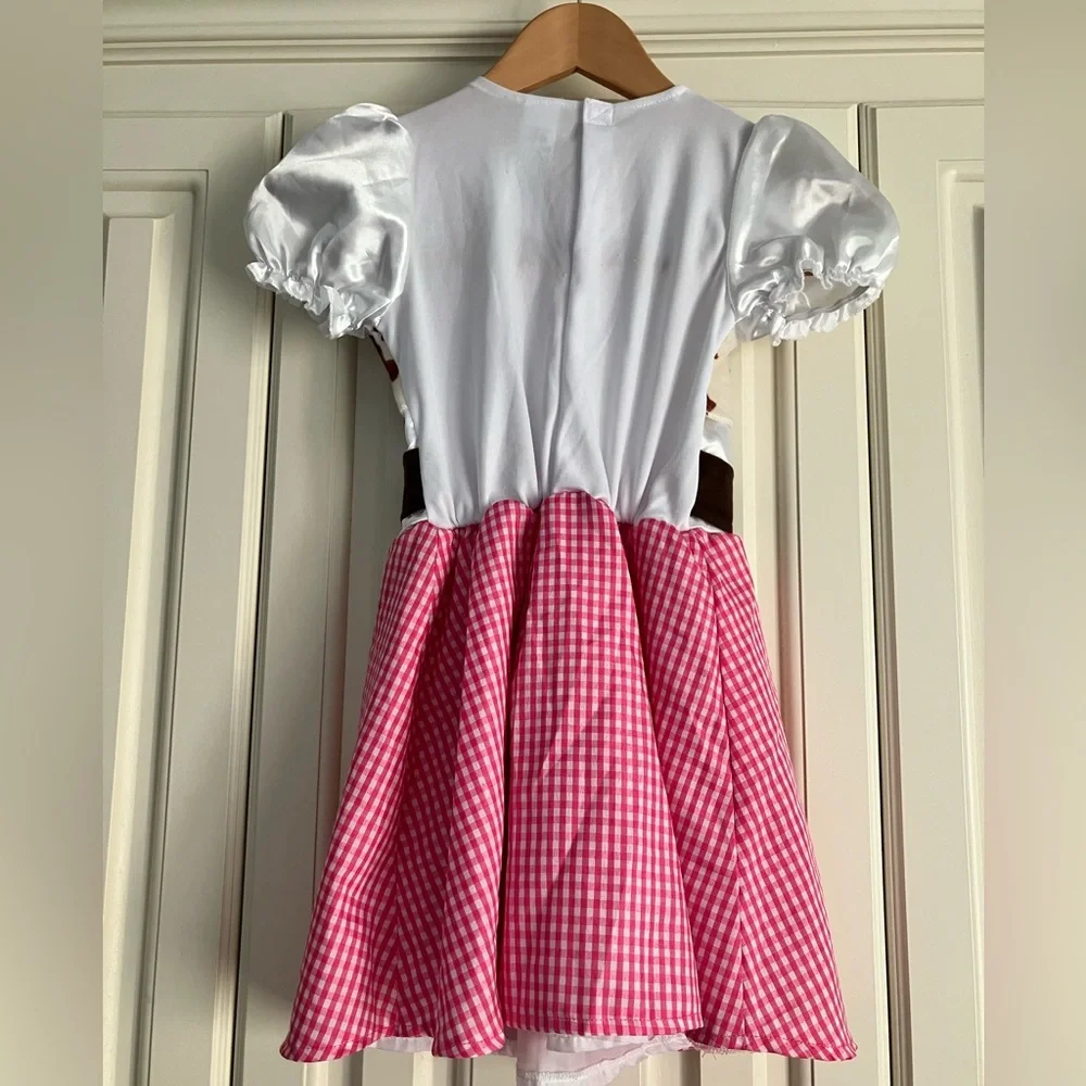 Pink and White Western Cowgirl Costume Toy Story Girls Size Small