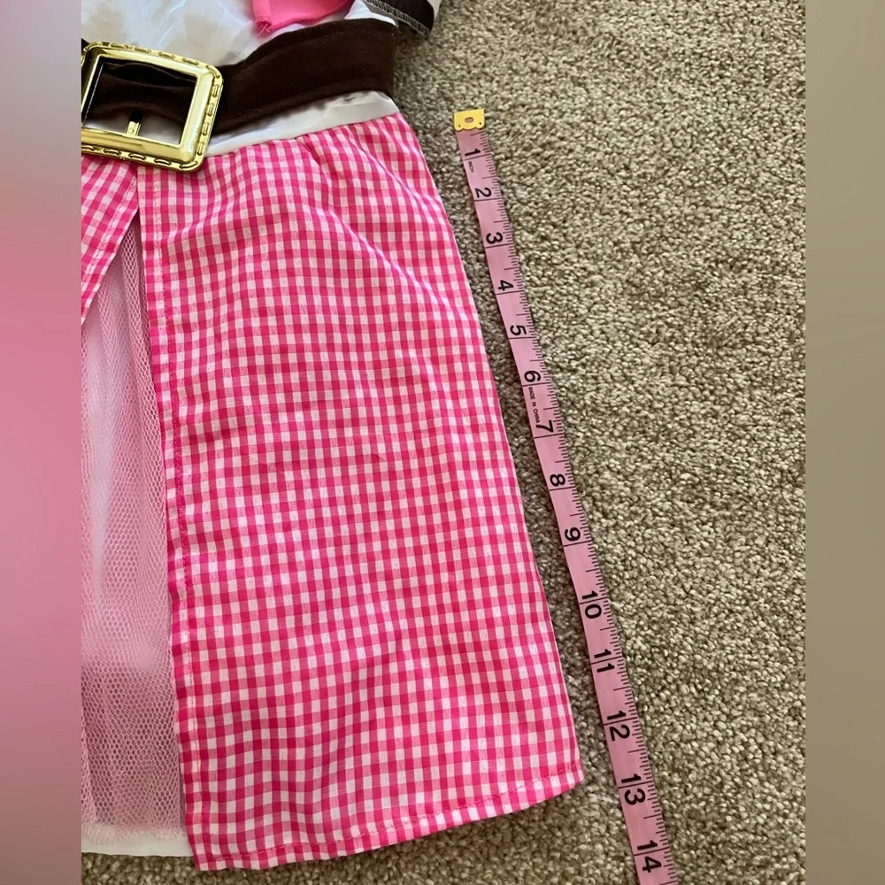 Pink and White Western Cowgirl Costume Toy Story Girls Size Small