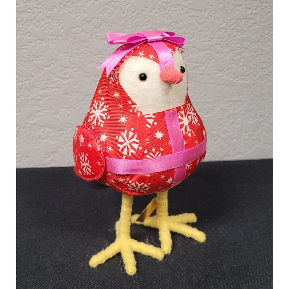 Featherly Friends Bird Dressed As Present Bow 2022