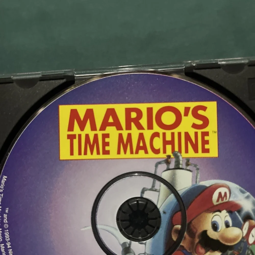 Mario's TIME MACHINE GAME 1993-94 PC & MAC Super MARIO NINTENDO DISC ONLY
