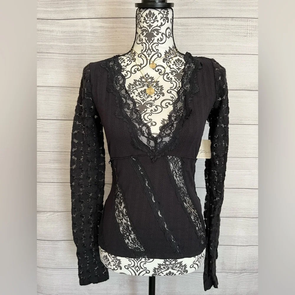 Free People | NWT This Could Be Us Lace Long Sleeve
