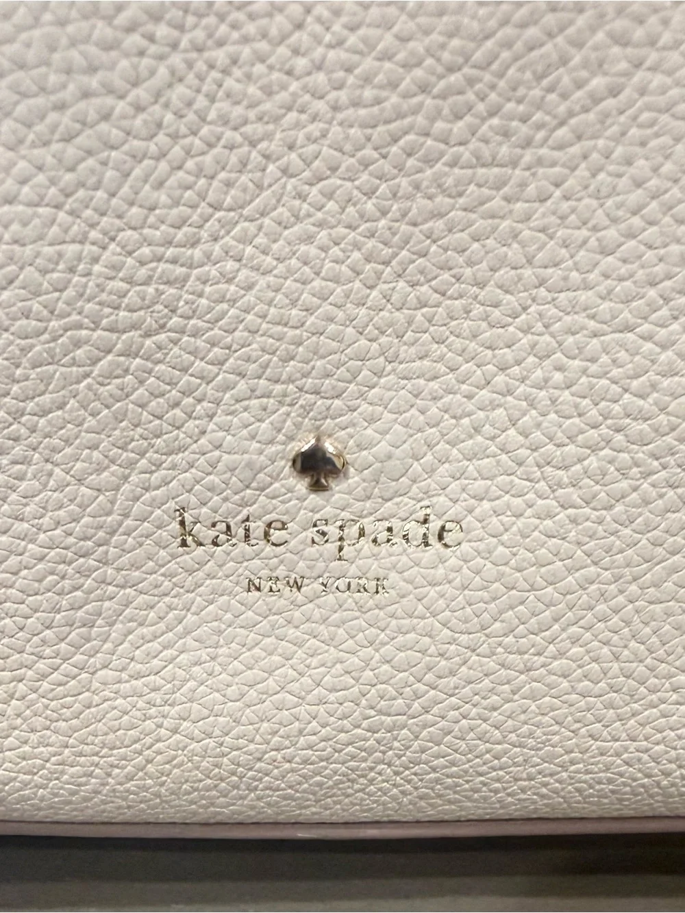 Kate spade New York Saffiano Leather Crossbody Shoulder Hobo Bag Cream Color