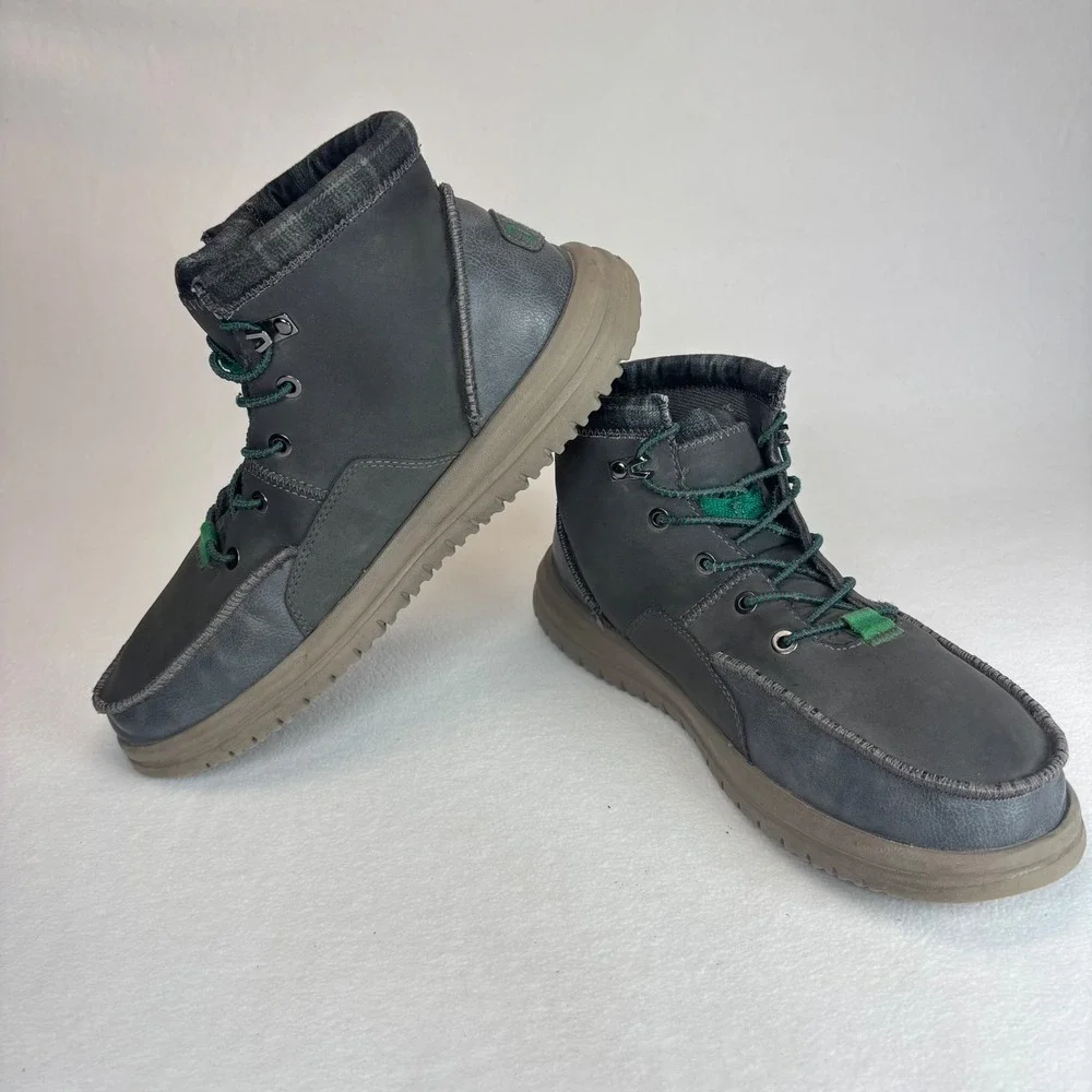 Hey Dude Chukka Boots Bradley Classic Gray Plaid Gorpcore Outdoors Casual Sz 11