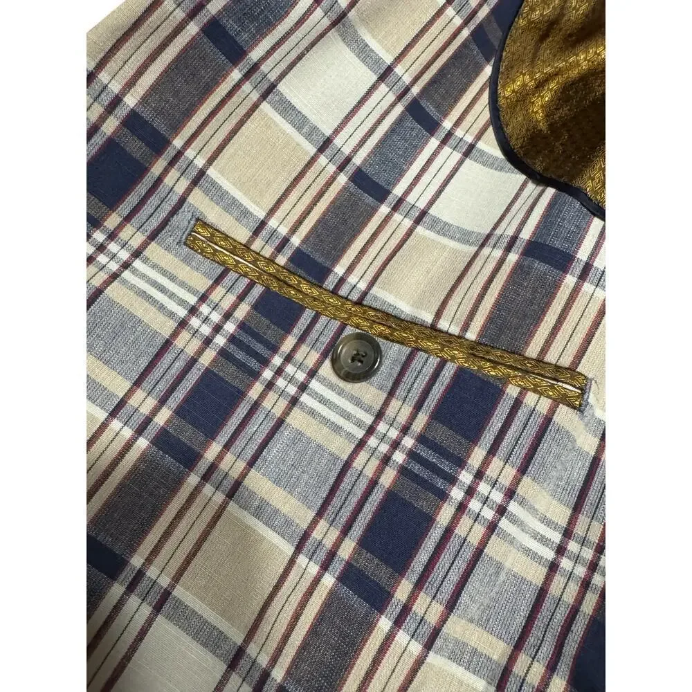 Banana Republic MadMen Collection Plaid Sports Jacket Size 44R