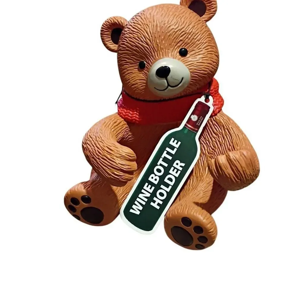 Wild Eye Designs Teddy Bear Wine Holder NWT