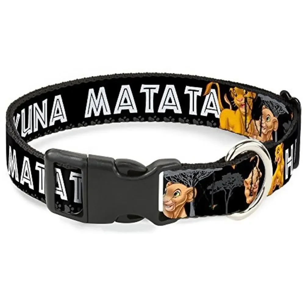 NEW Lion King Dog Collar Plastic Clip Simba Nala Hakuna Matata 11-17