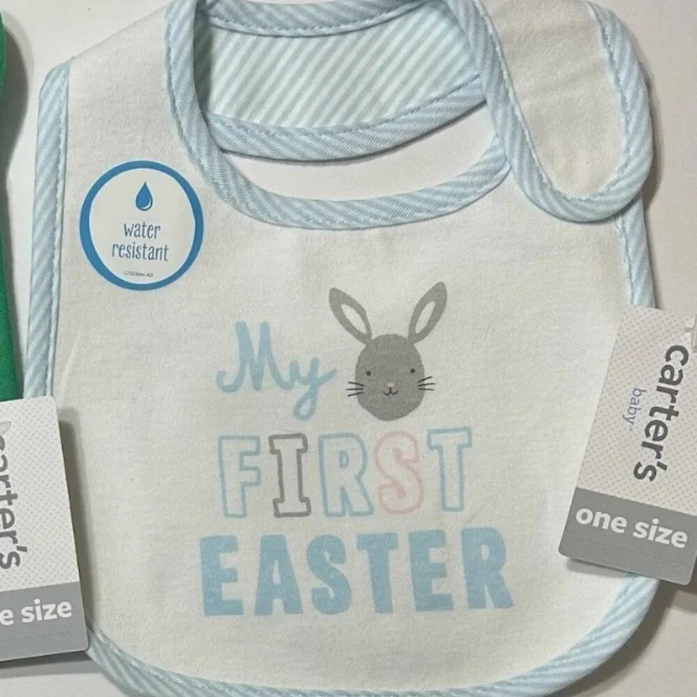 Lot My 1st St Patrick's First Easter Bib Boys Baby Holiday Water Resistant