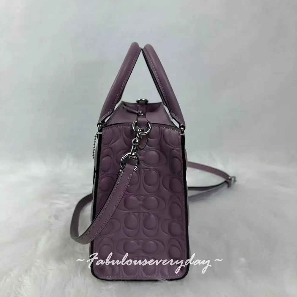 Coach Maggie Small Tote Bag Crossbody In Signature Leather/Sv/Jasmine CY670 NWT