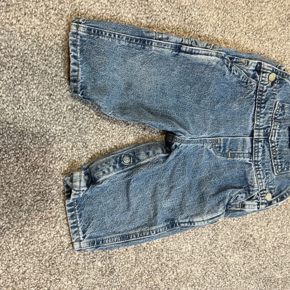 vintage OshKosh B'gosh Denim Overalls Baby 6-9 Months Blue Vestbak Snaps 90s