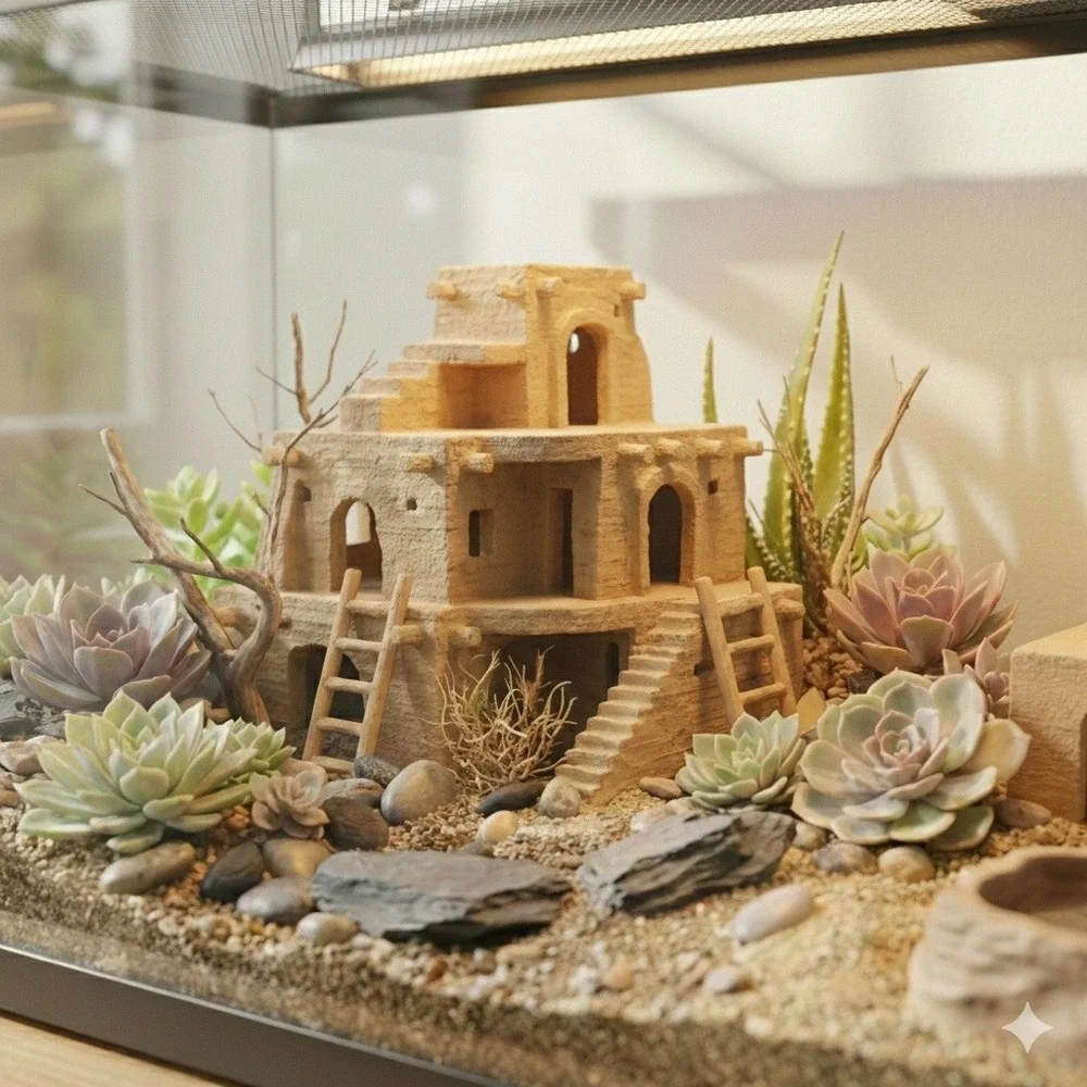 Desert Pueblo‎ Cliff/Cave Dwelling Reptile Hide and Climb