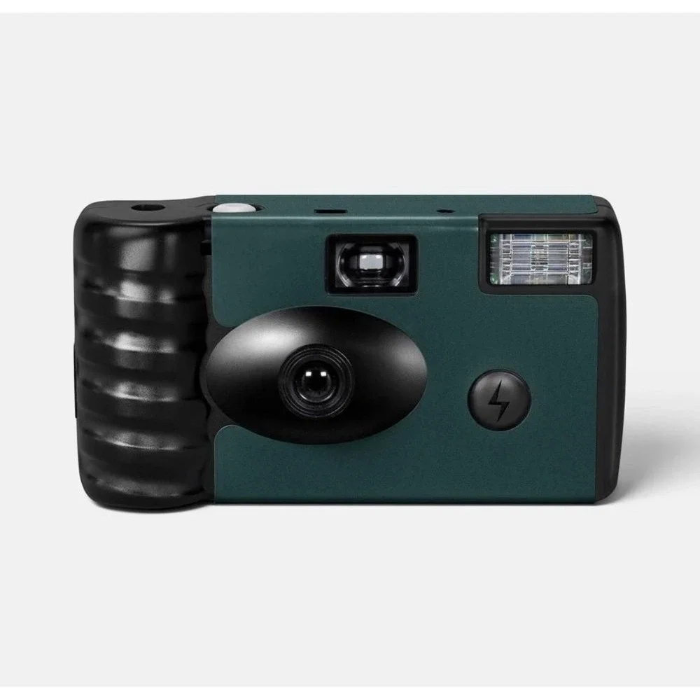 8 Pack! Single-Use Disposable Camera Color Green 110 Format Built-in Flash