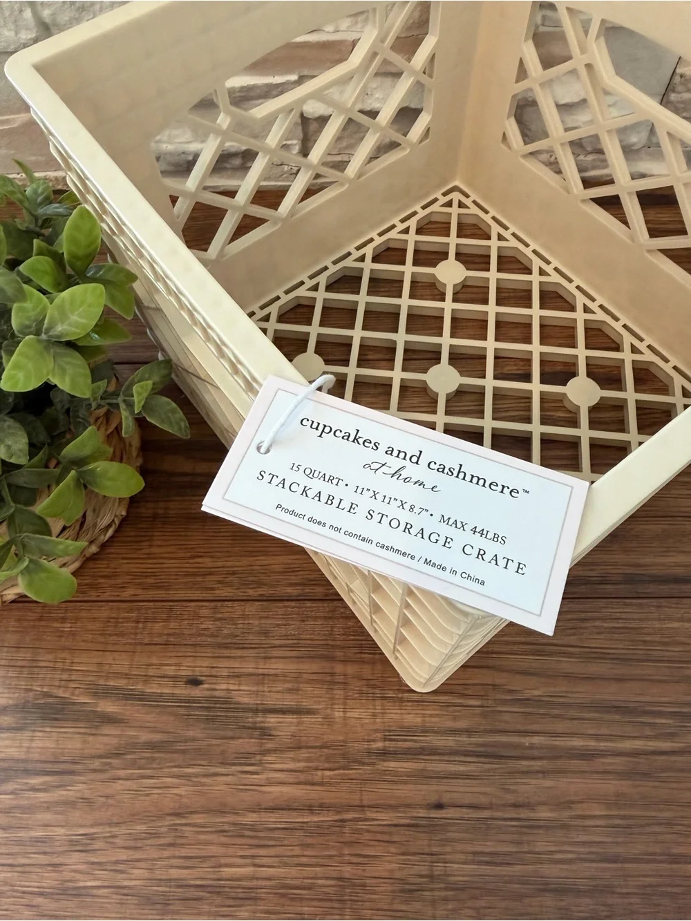 🆕 Cupcakes and Cashmere Home Stackable Storage Crate!