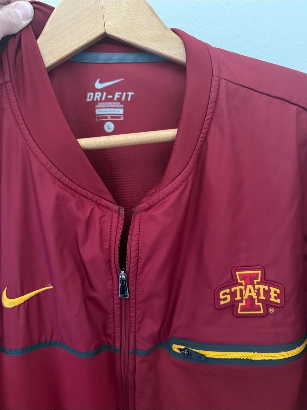 Nike Cardinal Red Iowa State Dri-FIT Full-Zip Performance Jacket