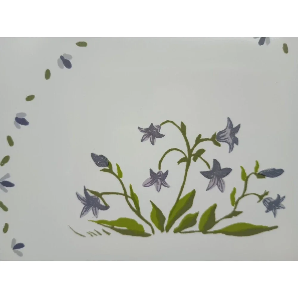 Bergquist Imports Tile Set Signed Katharine Dahlman Floral Norwegian 6