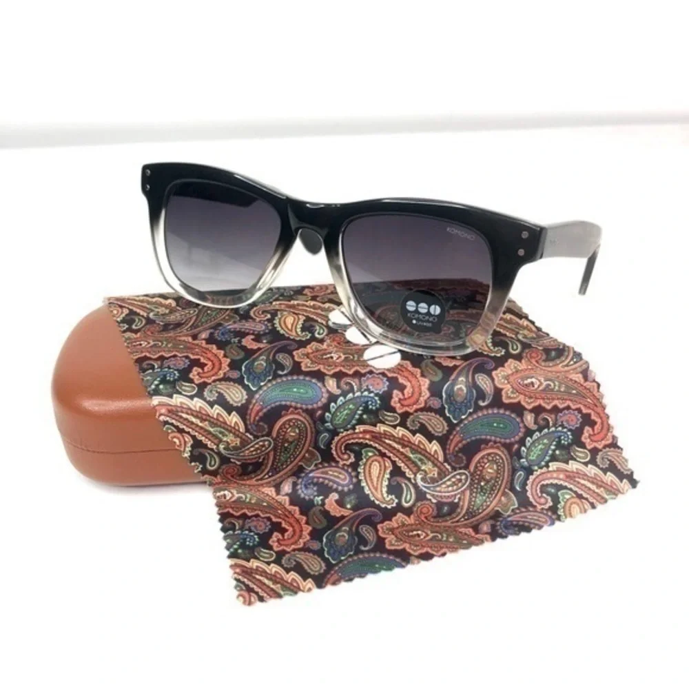 KOMONO Allen Paisley Sunglasses NEW black gray ombré