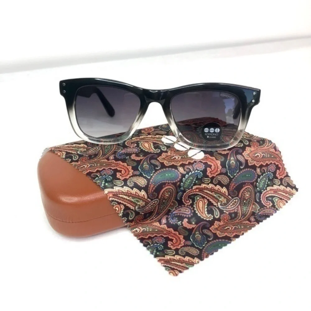 KOMONO Allen Paisley Sunglasses NEW black gray ombré