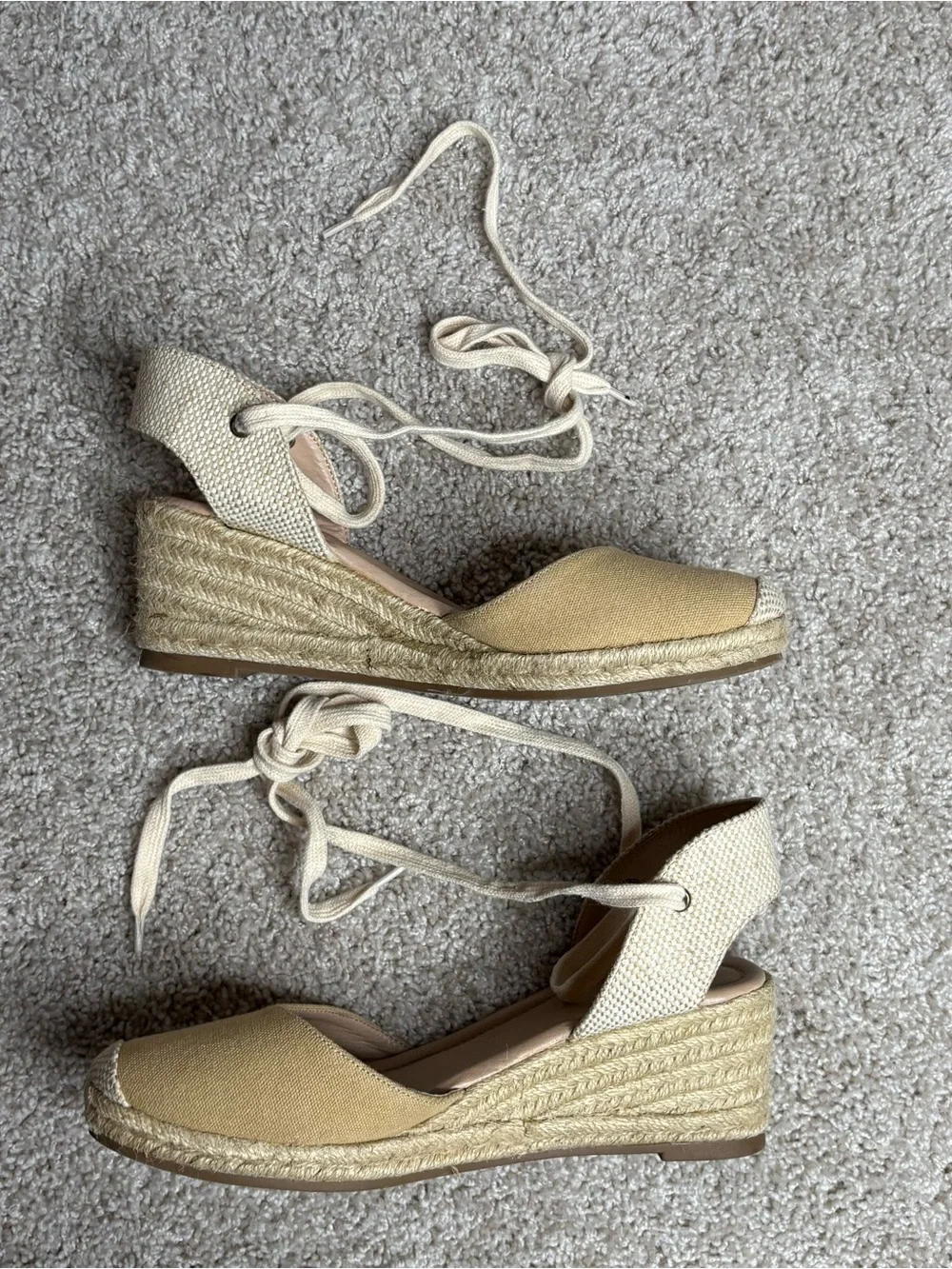 Journee Collection Monte Espadrille Wedge Sandals in Canvas