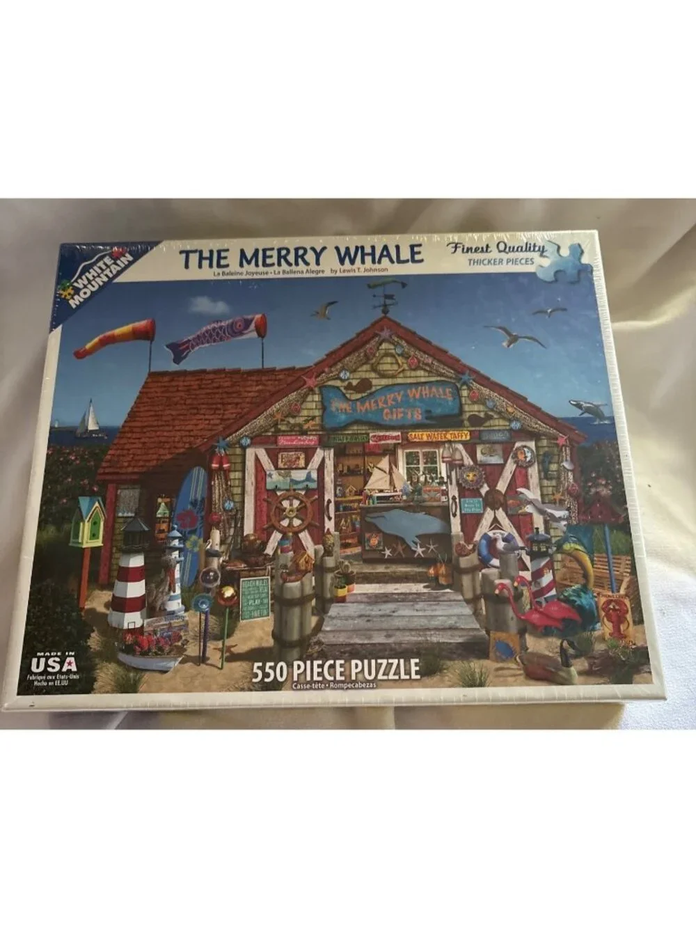 The Merry Whale 550-Piece Puzzle By White Mountain Premium Thicker Pieces Coasta