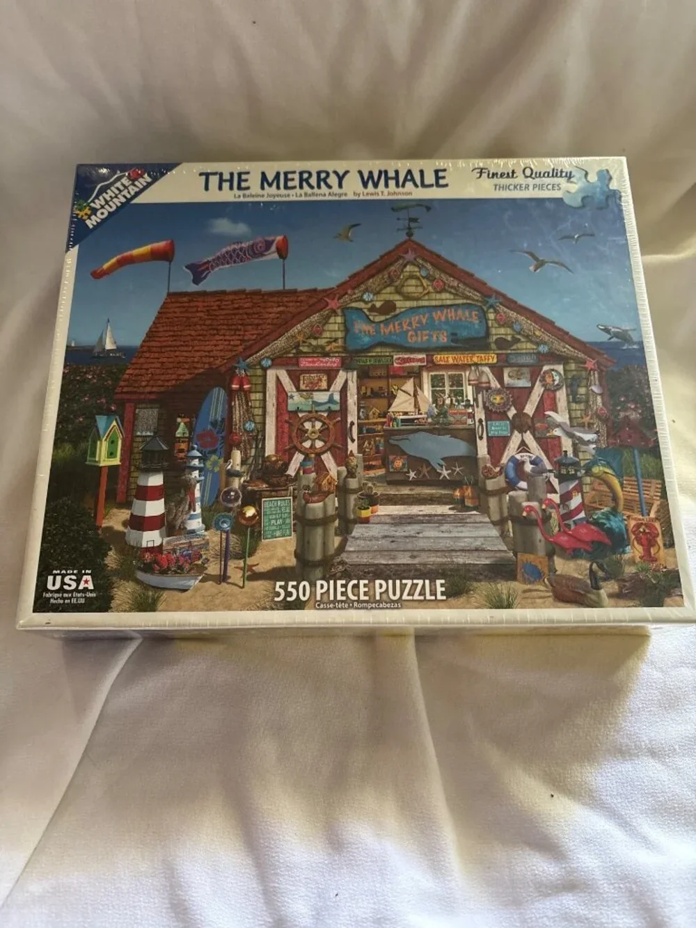 The Merry Whale 550-Piece Puzzle By White Mountain Premium Thicker Pieces Coasta