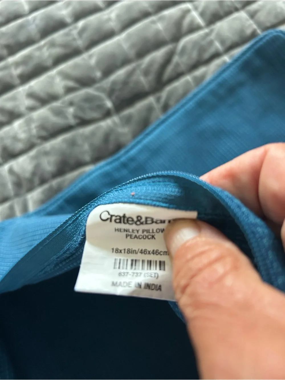 Crate&Barrel rich peacock