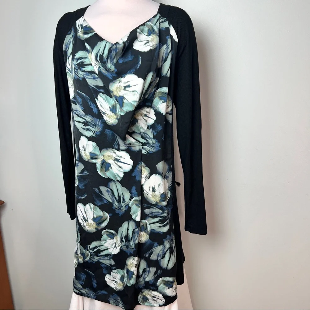 Simply Vera Vera Wang Black Floral Midi Dress