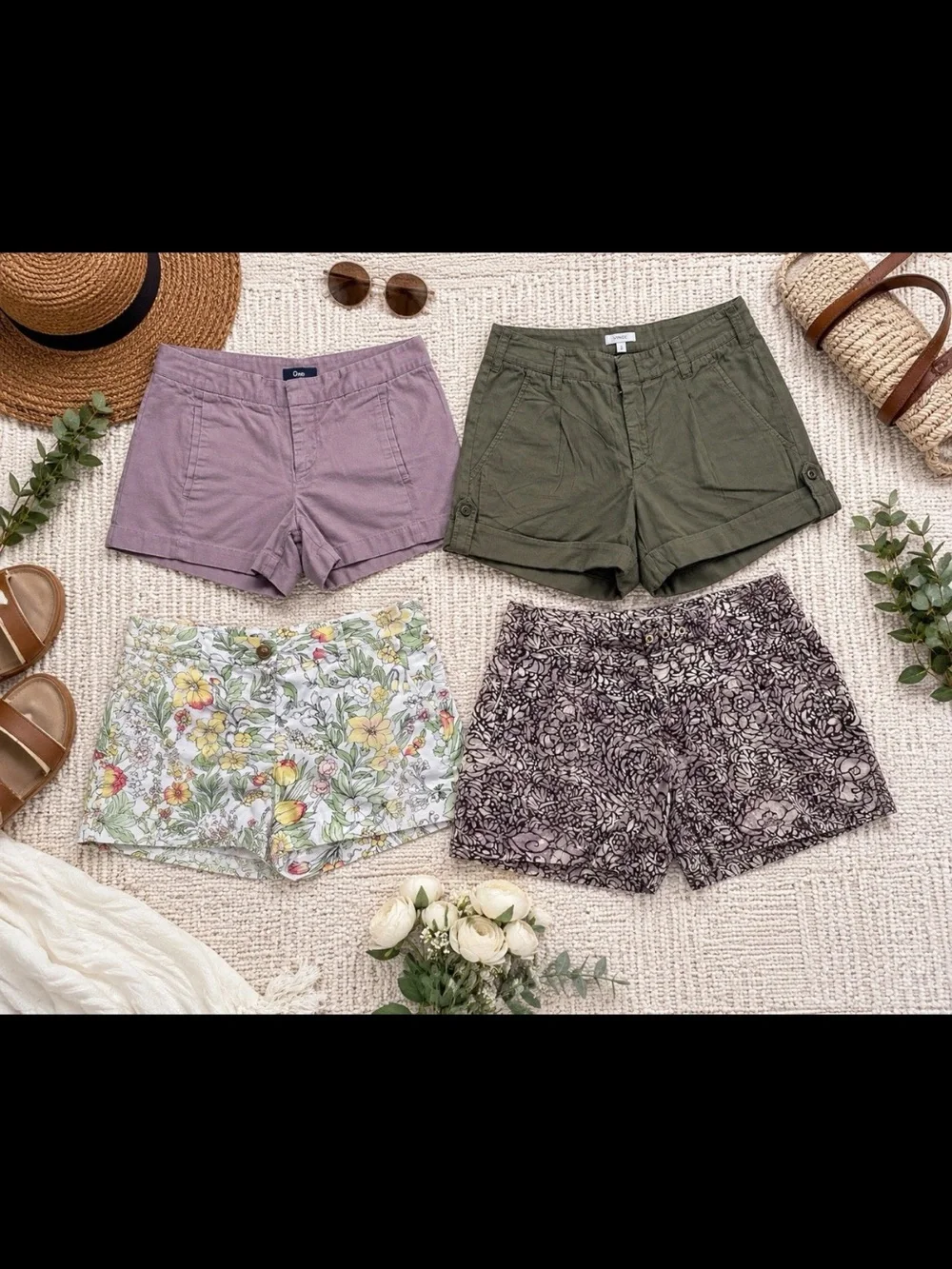 Women’s Shorts Lot Vince Gap Floral Casual Capsule Summer Mixed Brands Size 0-2