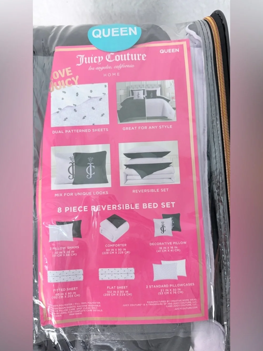 Juicy Couture reversible comforter
