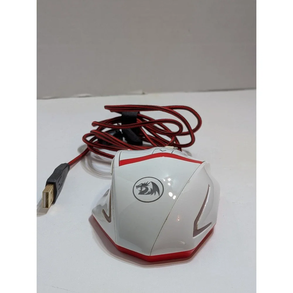 Redragon Gaming Mouse Unisex OS White Good M801 Mammoth 16400 DPI Wired Laser