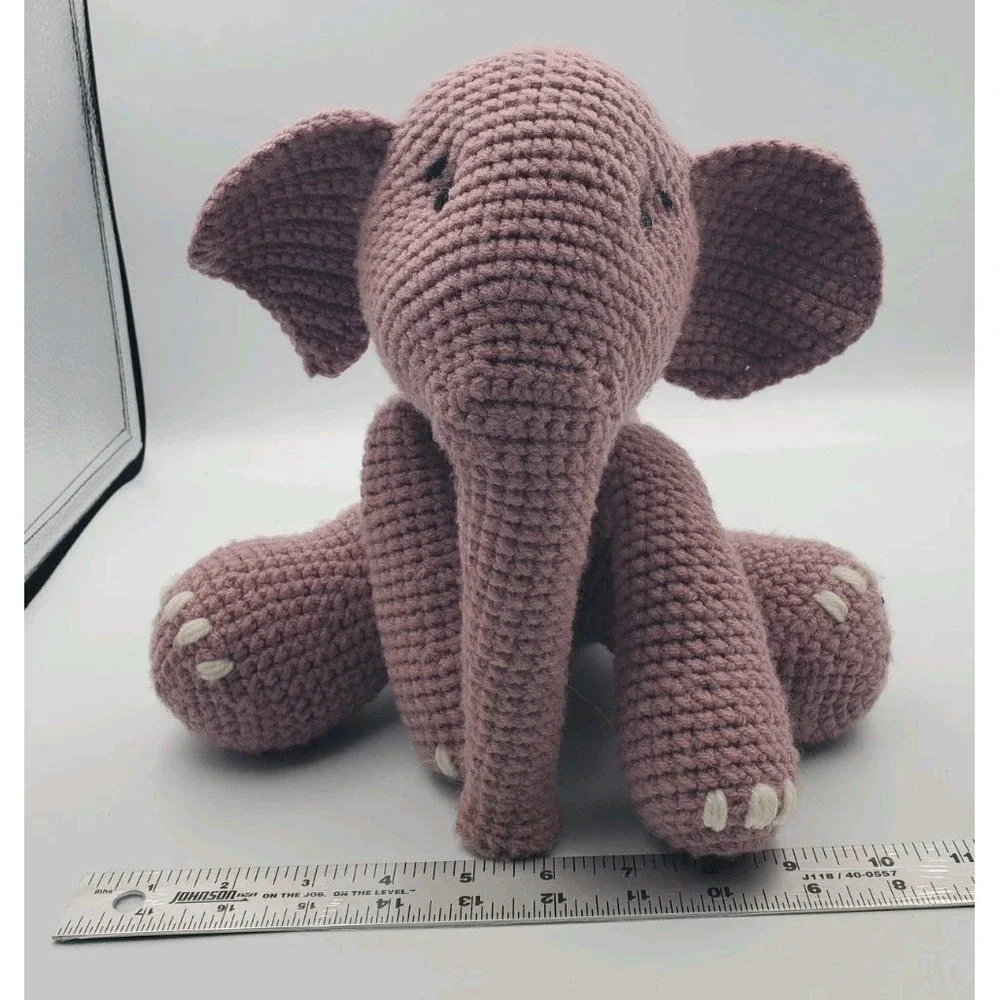 Handmade crochet elephant
