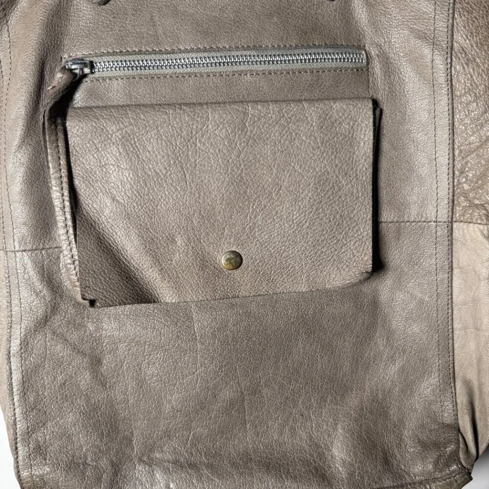 Day & Mood Hobo Gray Bag 100% Leather Two Handle