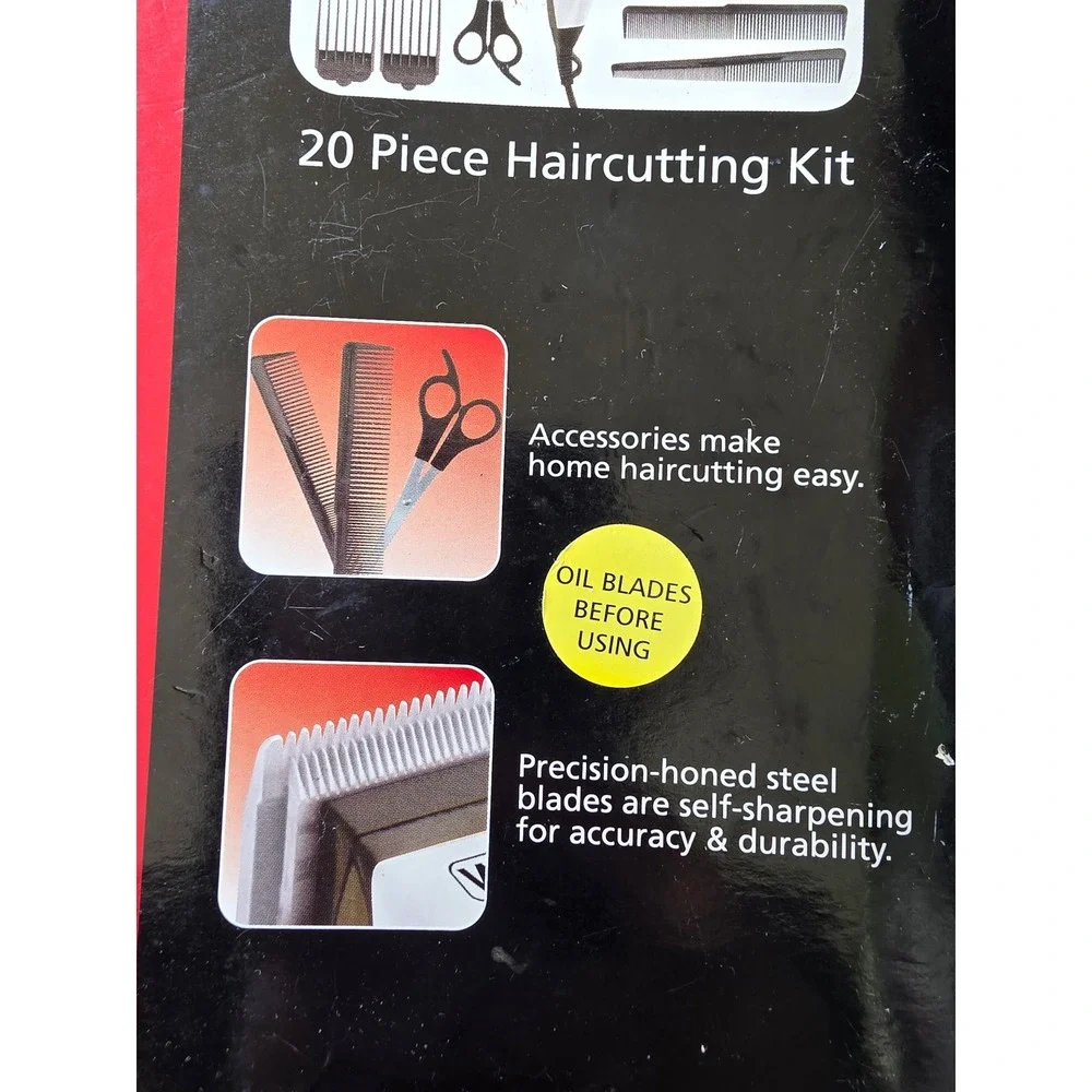 Wahl 20 Piece Haircutting Kit Model NAC Corded Clipper Set with Storage Case Z1