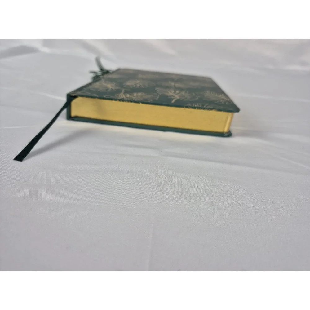 James Burke Green Gold Monstera Leaf Journal Write It Down Tassel Hardcover