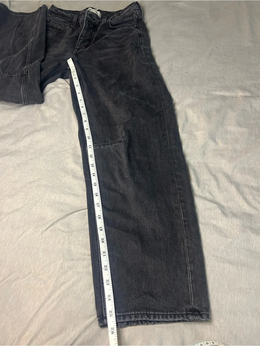 MadewellWomen’s  Black Washed The Dártelo Barrel Leg Jean Size 23 cotton 100%