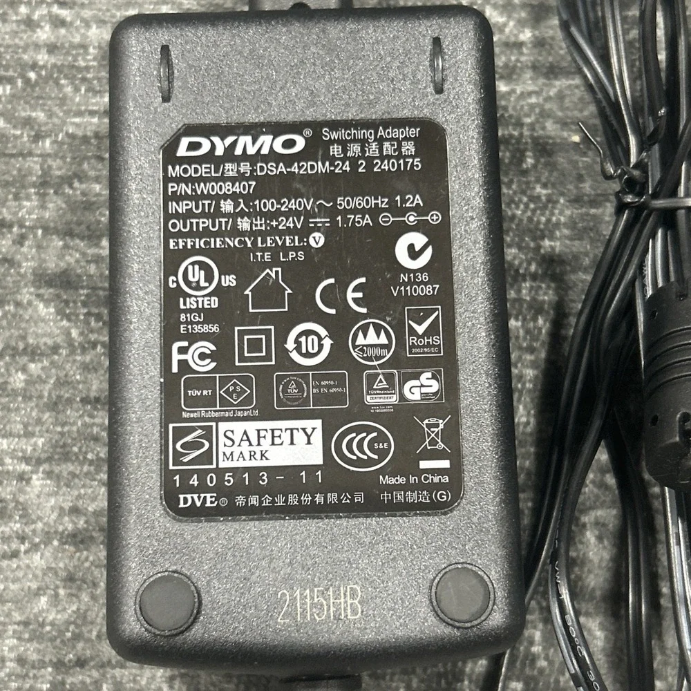 Genuine DYMO AC Adapter for LabelWriter Label Printer 450 Twin Turbo Duo n/PC