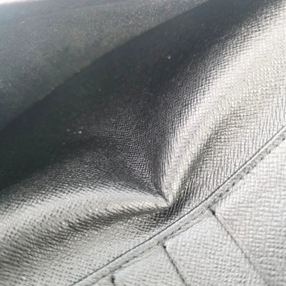 Louis Vuitton Taiga Brazza Wallet Long Portefeuille Bifold Charcoal Gray Leather