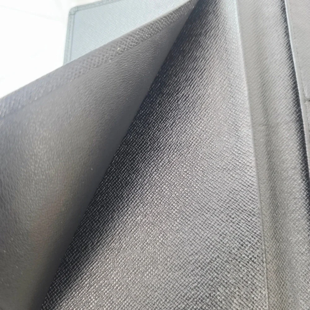 Louis Vuitton Taiga Brazza Wallet Long Portefeuille Bifold Charcoal Gray Leather