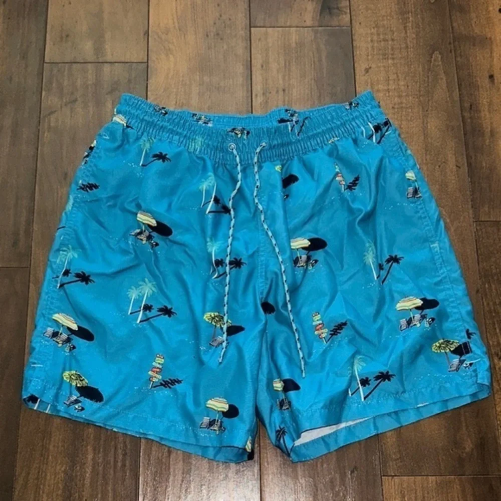 Blue Tropical Print Swim Shorts PM3