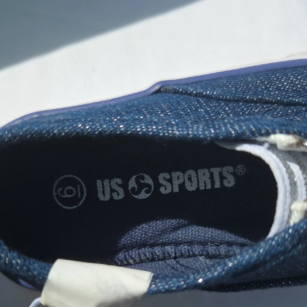Navy Kids Sneakers with Heart Charm