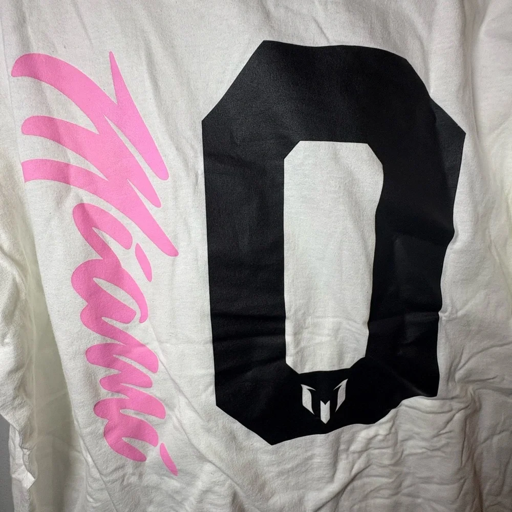 Adidas Messi Graphic T‎ Shirt Mens Large NWT White Soccer Tee
