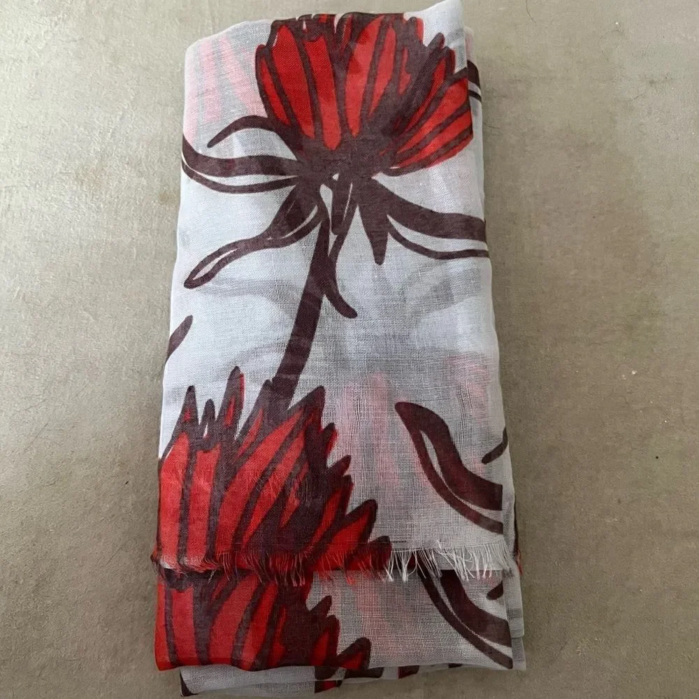 India Hicks Crown Imperial Scarf - Poppy Red