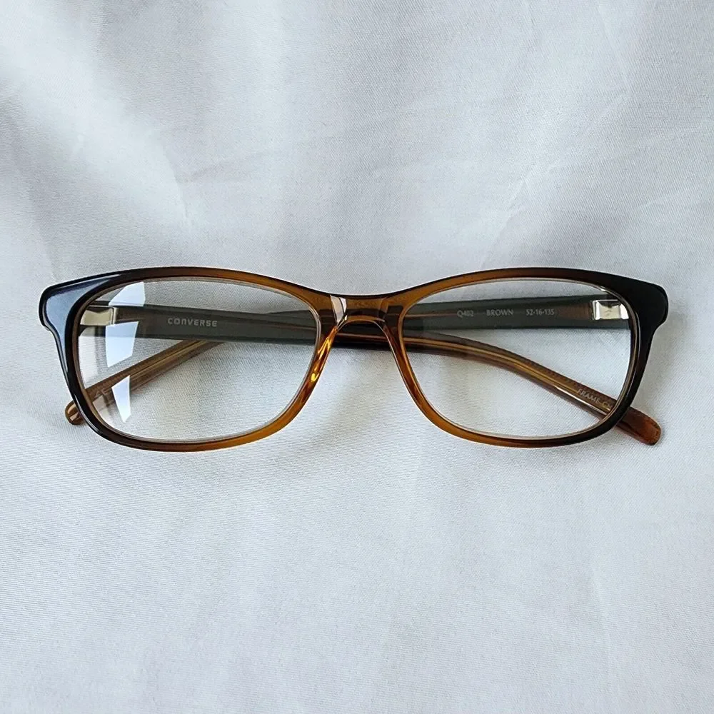 Converse Cat Eye Q402 Brown Full Rim Eye‎ Glasses Medium M 52-16-135  FRAME ONLY