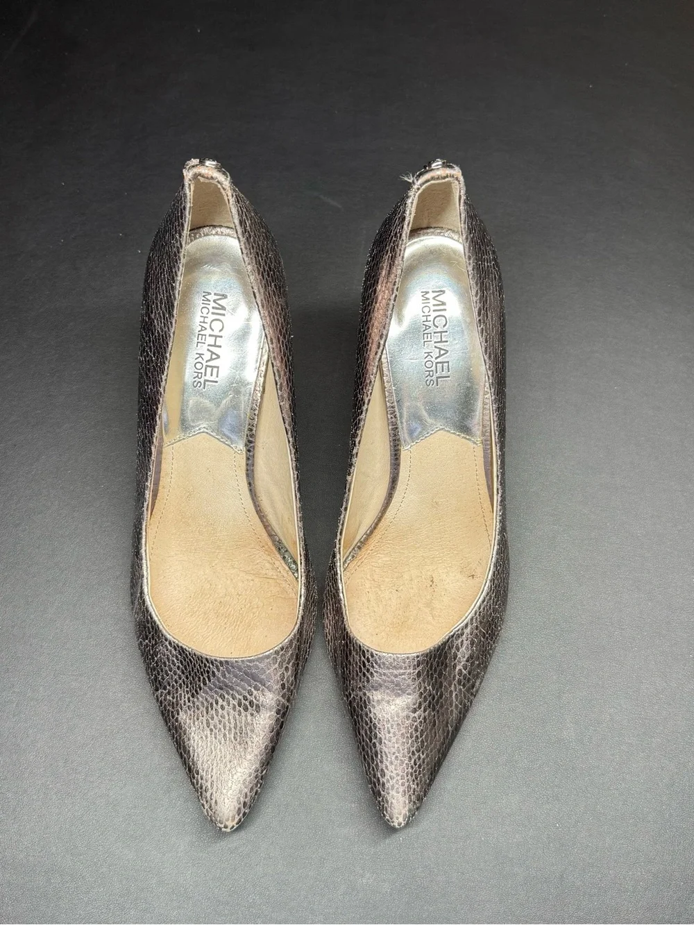 Michael Kors Metallic Brown Pointed-Toe Heels