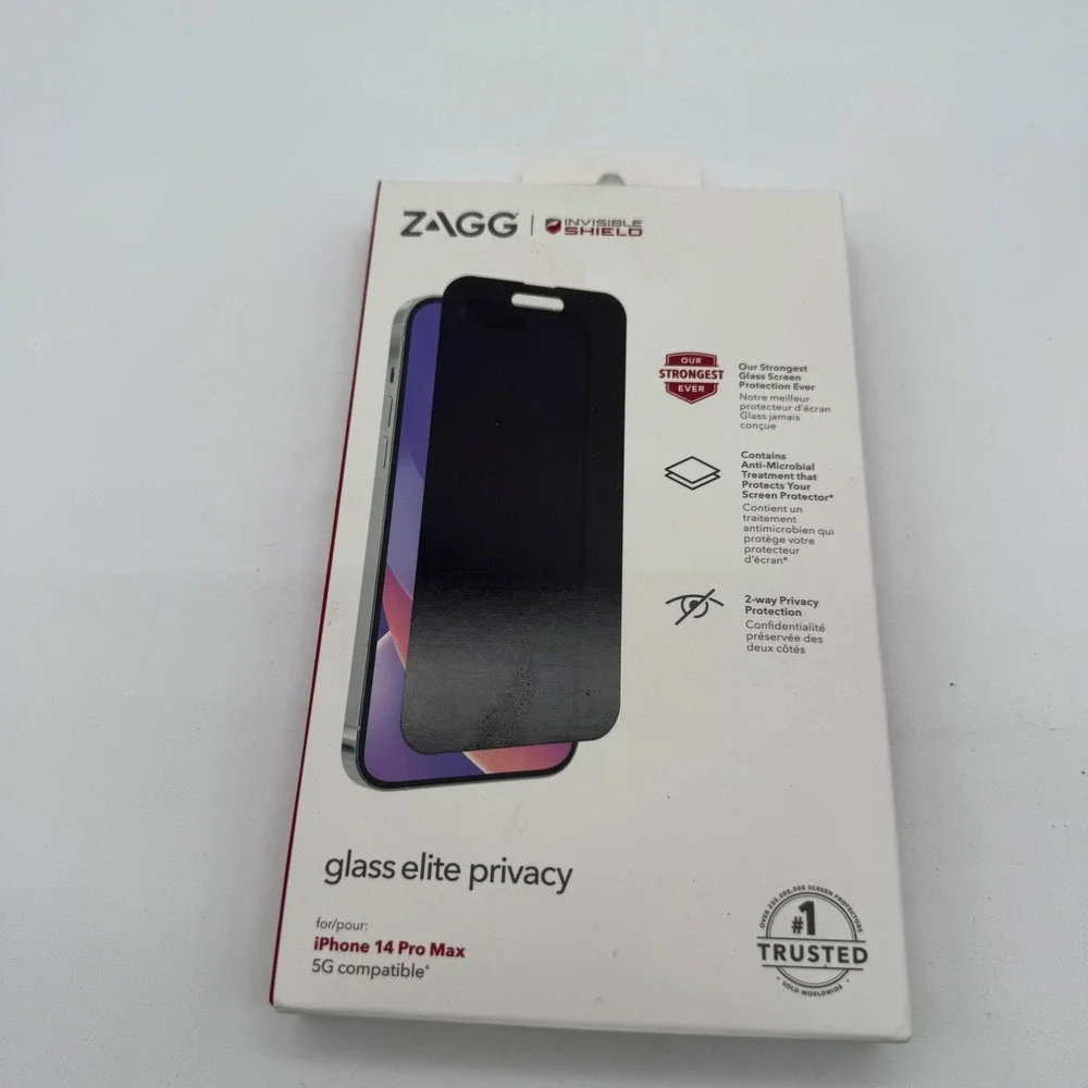Zagg InvisibleShield Glass Elite Privacy iPhone 14 Pro Max Screen Protector NEW‎