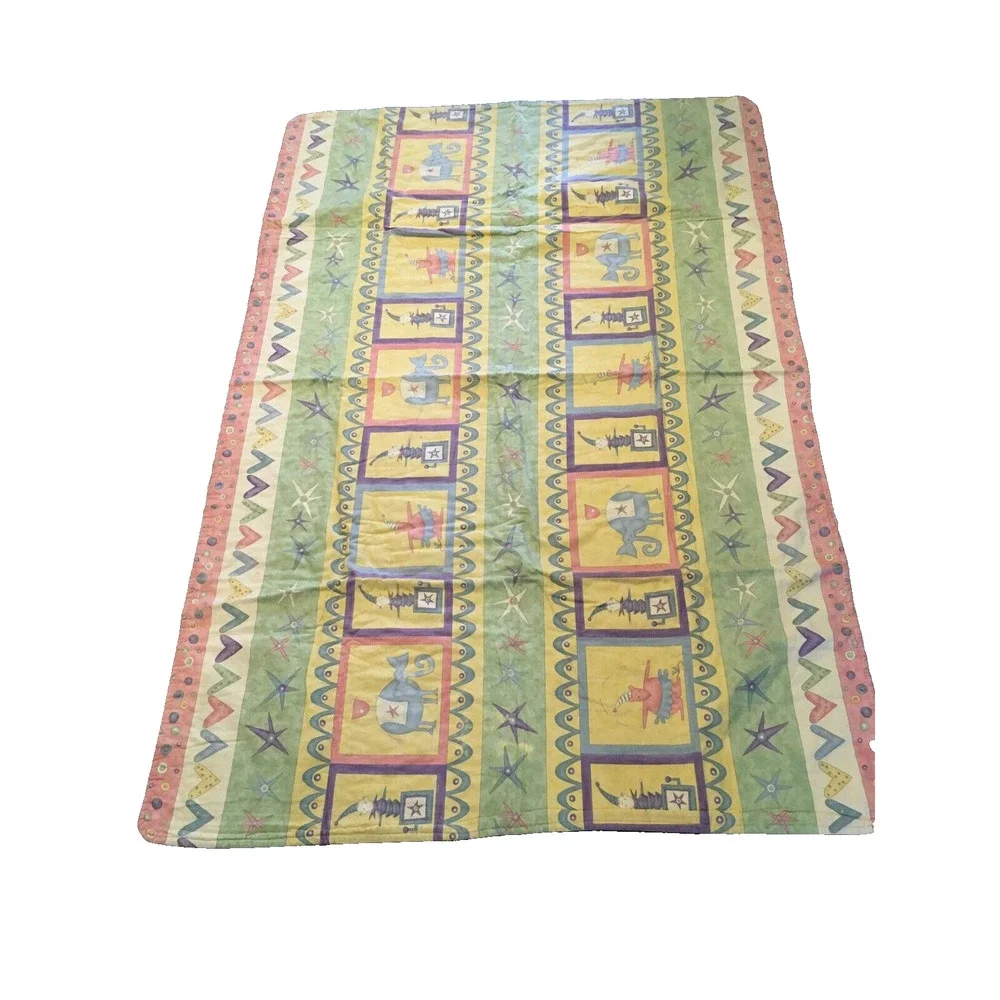 Vintage Baby Quilt Made With Love 39”X 58” Pastel Multi‎ color Nursery Decor